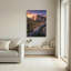 Ensemble de 1 tableau sur toile représentant un paysage de montagne-129353040-129353041