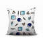 Oreiller carré réversible intérieur / extérieur Prisma Abstract-119751035-120872777