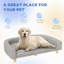 Canapé pour chien avec coussin lavable pour grands chiens, chats, gris-271265833