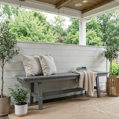 63" Wide Heavy Duty HDPE Outdoor Bench – 650Lb Capacity
