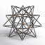 Wire Star Black/Gold Iron Sculpture