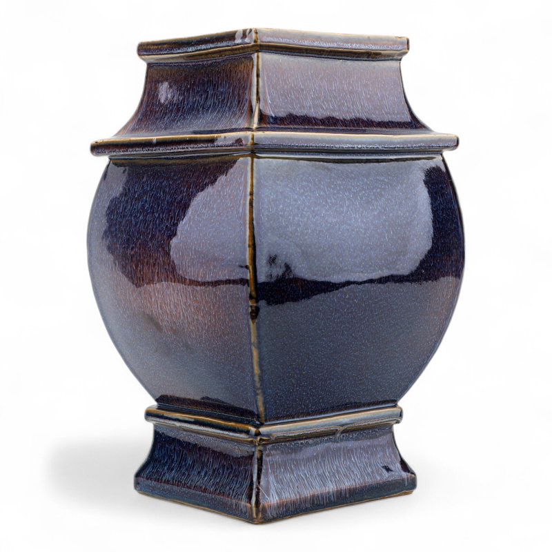 Porcelain Vase Run Glaze