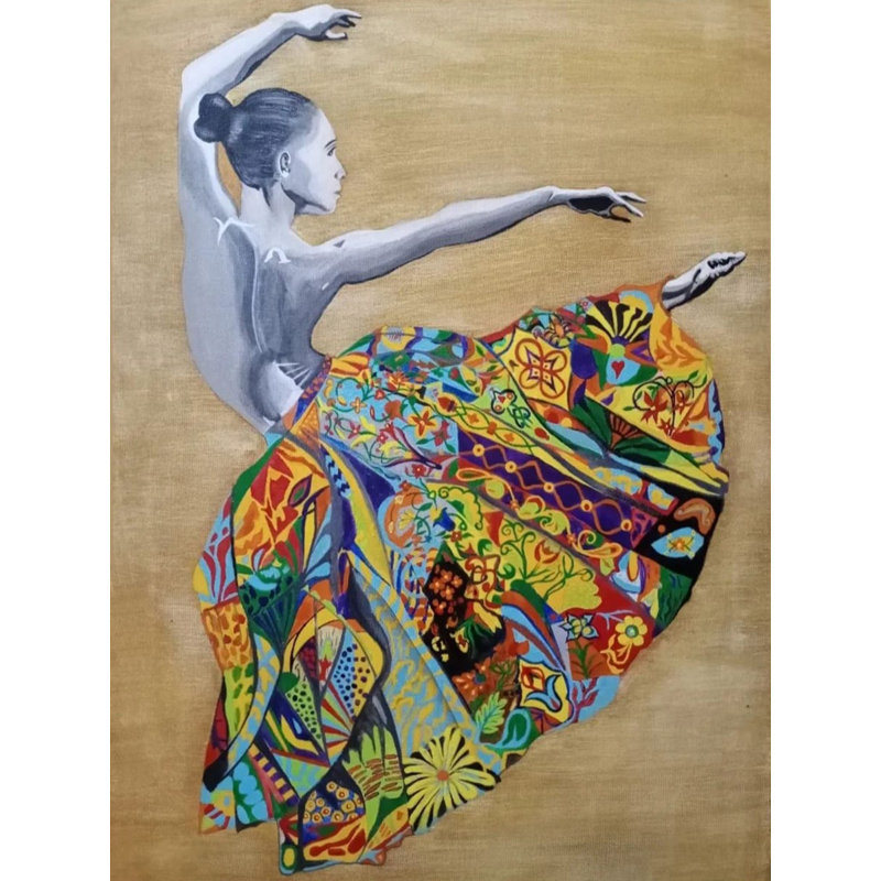 Danseuse contemporaine contemporaine | Acrylique sur toile | Par Inderjeet