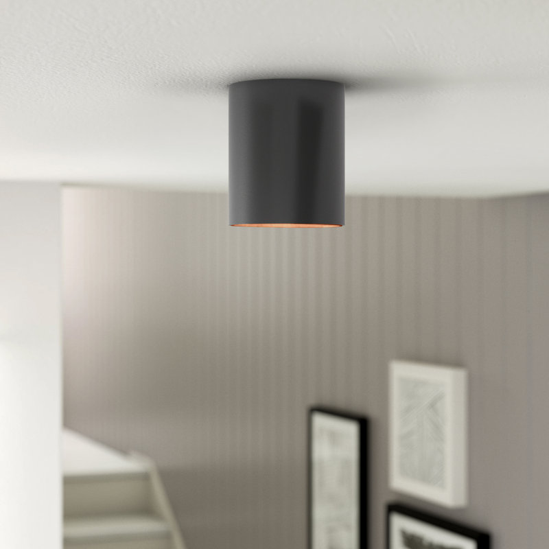 Inri LED Flush Mount, Black/Copper