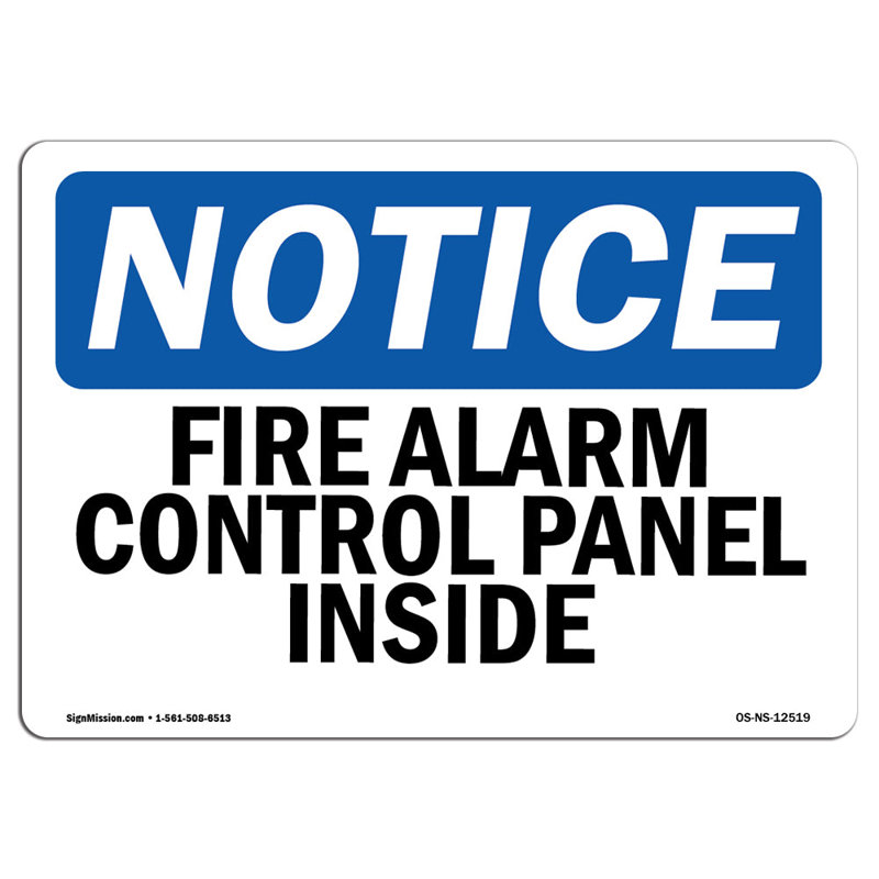 Panneau de commande d'alarme incendie à l'intérieur, H 12 po x l 18 po