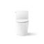 Toilette allongée une pièce à double chasse avec jupe Veil ™-101380487