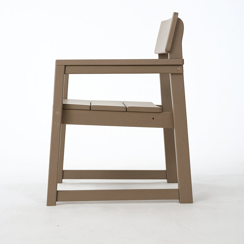Fauteuils d'extérieur et de jardin en PEHD avec chaises de style moderniste, Bois