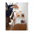 High-legged mobile glass door storage sideboard