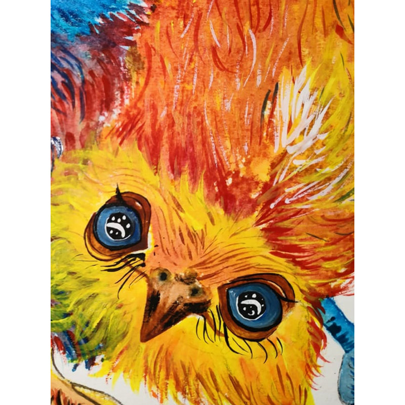 Hibou fantaisiste | Aquarelle sur toile | Par Swati Tripathi