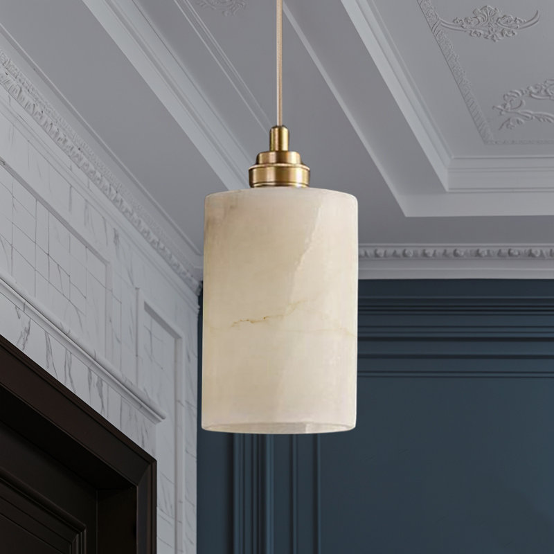 Luminaire suspendu en laiton naturel moderne pour salon de cuisine, 83.9" H x 3.9" W x3.9" D