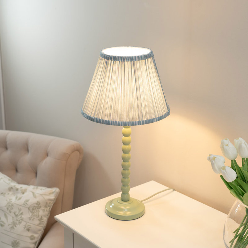 Fleuriel Wood Table Lamp, Green
