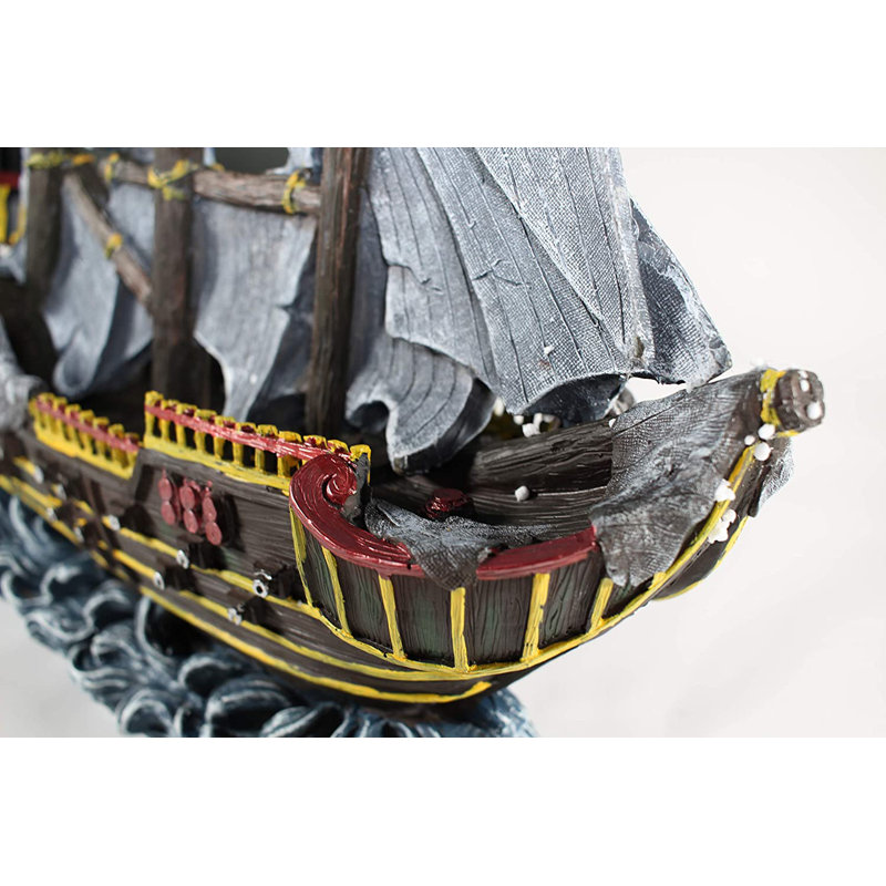  Accessoire d'aquarium de bateau pirate