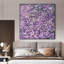 Très grande reproduction d'art sur tissu - Lavande mauve et rose éclatement de fleurs pour une décoration de salon ou de chambre à coucher - «Assemblage requis du cadre (cadre non fini)»-105075801