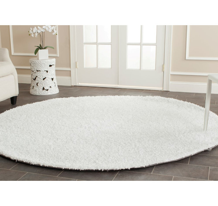Assar Handmade Shag White Area Rug 