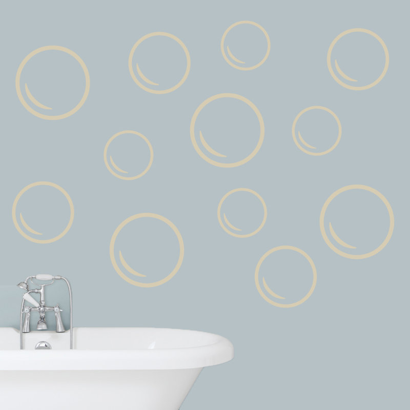 Abstract Non-Wall Damaging Wall Decal, Beige