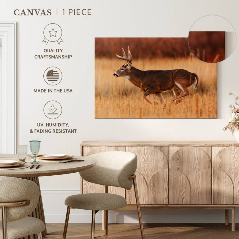 Brampt Running Buck, 8" H x 12" W