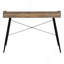 Bureau d'ordinateur, bureau personnel, ordinateur portable, tablettes de rangement, L 48 po, travail, stratifié brun, métal noir, contemporain-1228507567