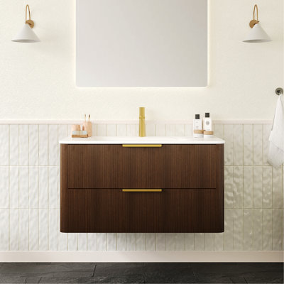 Meuble-lavabo flottant avec tiroirs et meuble-lavabo