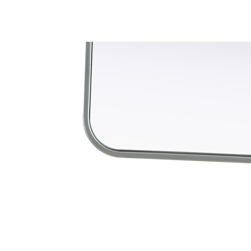 Erath Contour Metal Mirror, Silver, 36" x 22"