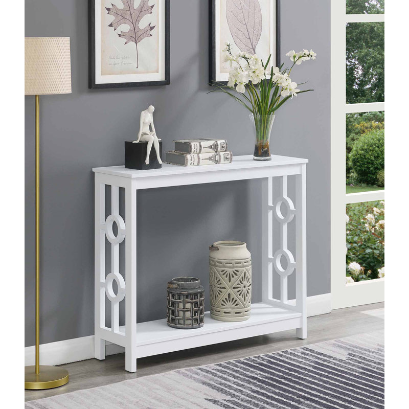 Odalis 40'' Console Table, White, 31.75" H x 40" W x 12" D