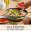 Ceramic Nonstick 3-Qt. Saut Pan with Lid, Silver Ash