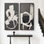 «Modern Modern Black & White Abstract Line Composition», ensemble de 2 reproductions d'art encadrées sur toile 60 po x 20 po x 2 pièces, 60 po x 30 po x 2 pièces-1755501281-1755753607