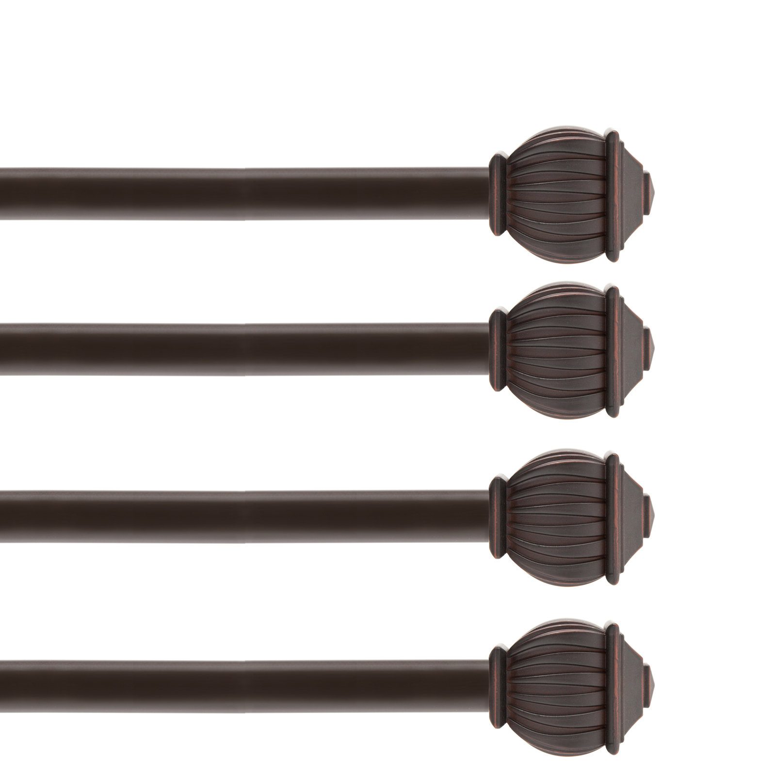 Lowri Beckett Standard Curtain Rod, Brown, 48" - 86"