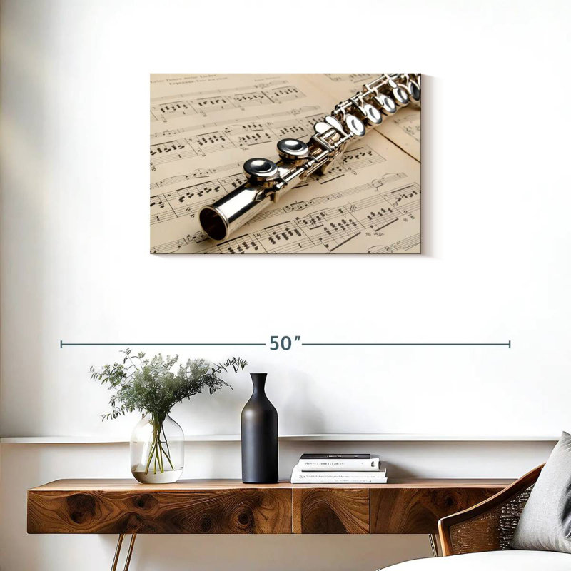 Abarca Sheet Music Flute, 20" H x 30" W