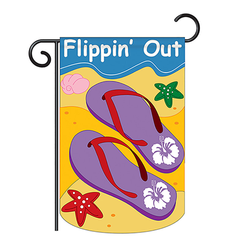 Flippin’en été à l’été dans le polyester de 2 côtés 18,5 x 13 po sun. drapeau de jardin