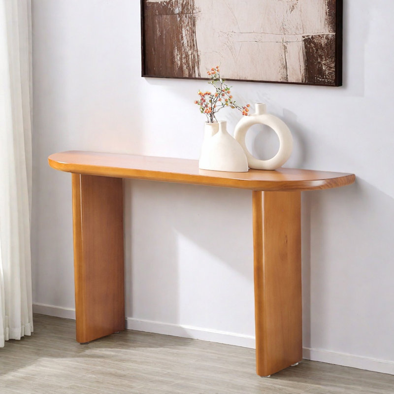 Console Modern Minimalist, H 29,5 po x l 70,9 po x P 11,8 po, Noyer clair