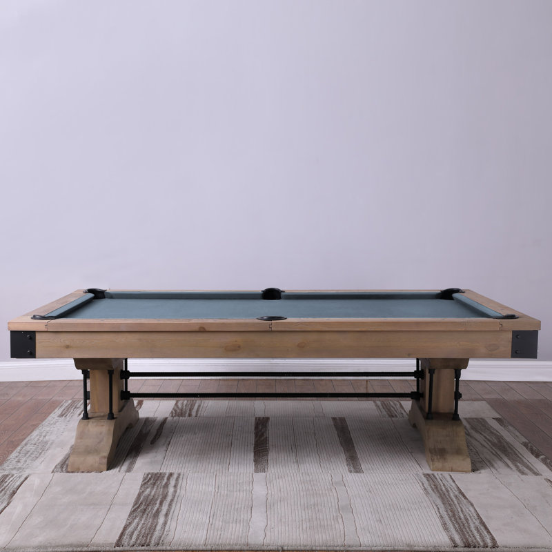 Table de billard Manchester, Bleu poudre, Non, Naturel patiné