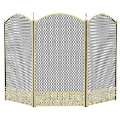 Ingleton 3 Panel Steel Fireplace Screen