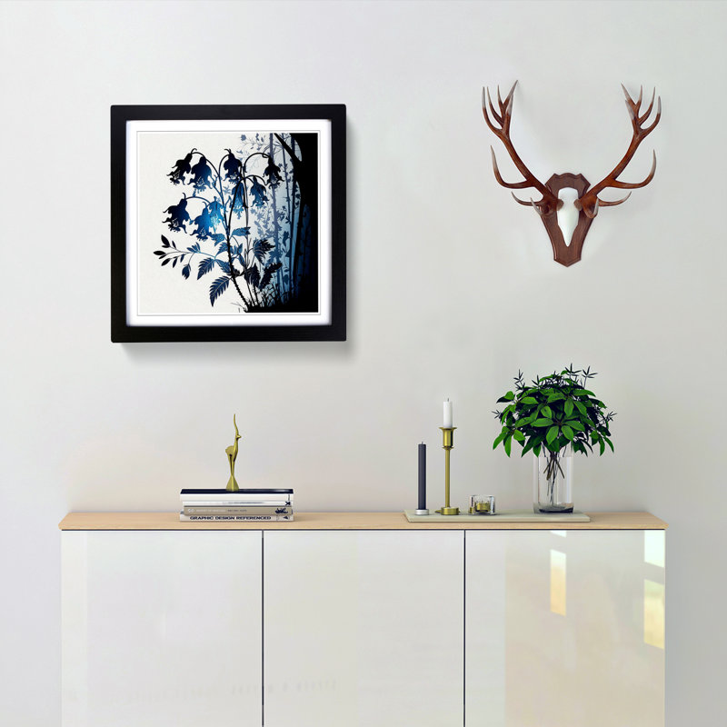 Single Picture Frame Print on Wood, Black
