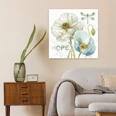 Contemporary My Greenhouse Flowers Hope With Blue Dragonfly Art
