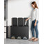 Kitchen Bin, 3 x 15 L Recycling Bins for Kitchen, Colored Pedal Bin with Lid, Removable Inner Buckets, Stainless Steel Rubbish Bins for Recycling and Waste, for Kitchens -123495721