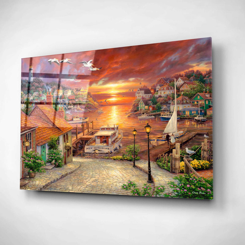 «New Horizons» par Chuck Pinson, art mural en verre acrylique, H 16 po x l 24 po x P 0,2 po