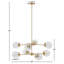 Lustre en métal 8 lumières avec ampoules sphériques dorées / transparentes Voir ci-dessous