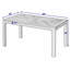 Table de salle à manger rectangulaire en bois de 152 cm (60 po) avec dessus en placage de chêne, coins arrondis, pieds incurvés et pieds réglables.-1277010997