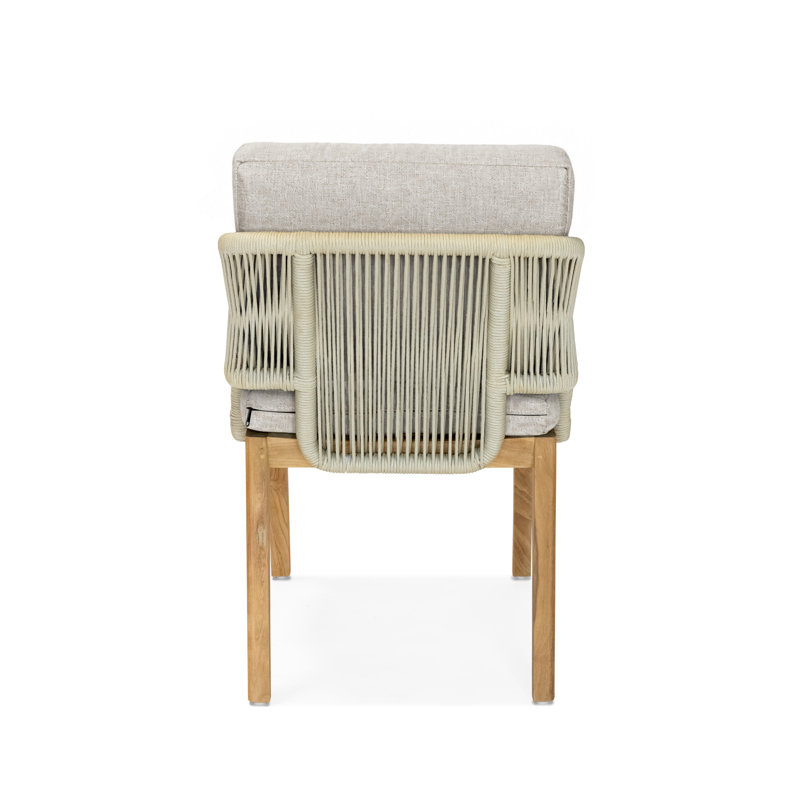 Amadora Outdoor Teak Dining Armchair, Silver