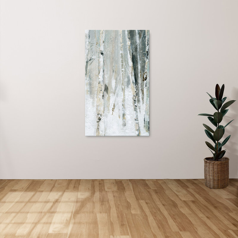 "Snowy Birch II" par Carol Robinson, reproduction sur toile