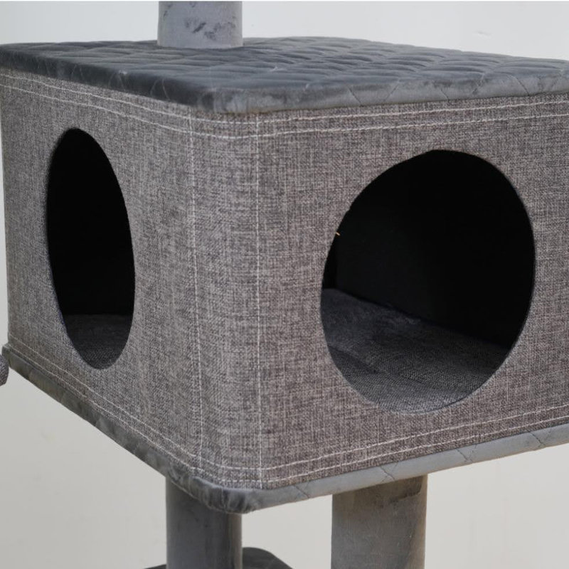 49' Cat Tree with Condo and Scratching Pad