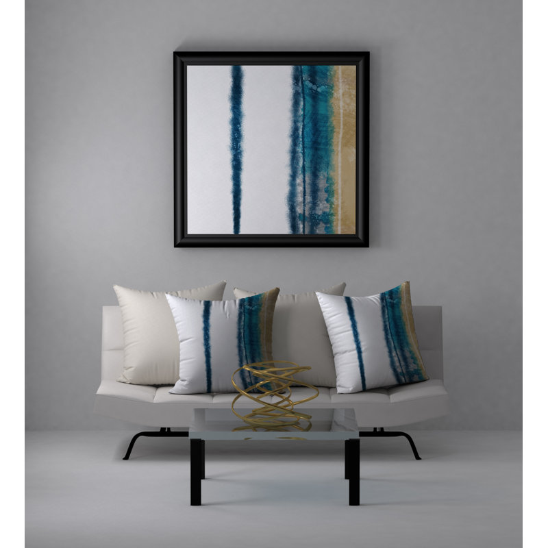Coussin décoratif abstraite, 24 po x 24 po
