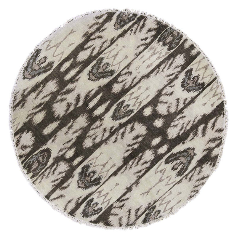 Wool Area Rug in Gray