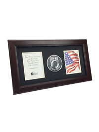Dayanara Brown Wood Beveled Picture Frame with Mat