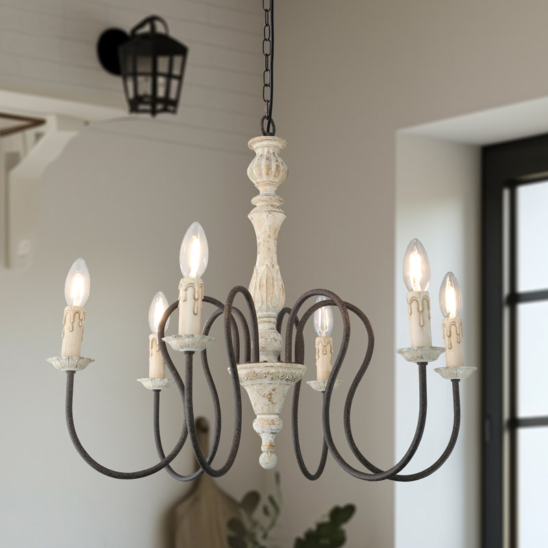 Leena 6 - Light Dimmable Chandelier