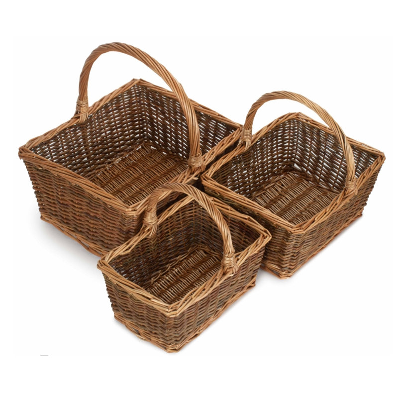 Wicker Laundry Set with Handles