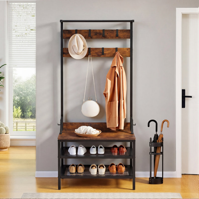 Hall Tree 72cm Wide, Brown