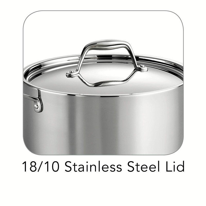 Tramontina Gourmet Tri-Ply Clad 6 Qt. Stock Pot with Lid