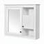 Armoire de salle de bain murale polyvalente avec plusieurs tablettes et miroir