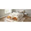 Lit double pour chat, lit double tapissier beige, maison moderne pour animaux de compagnie